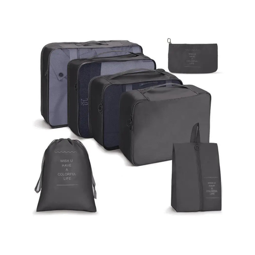 Kit Viajero Organizador De Ropa 7 Piezas